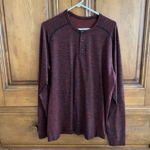 Lululemon Men’s Metal Vent Tech Henley XL Red